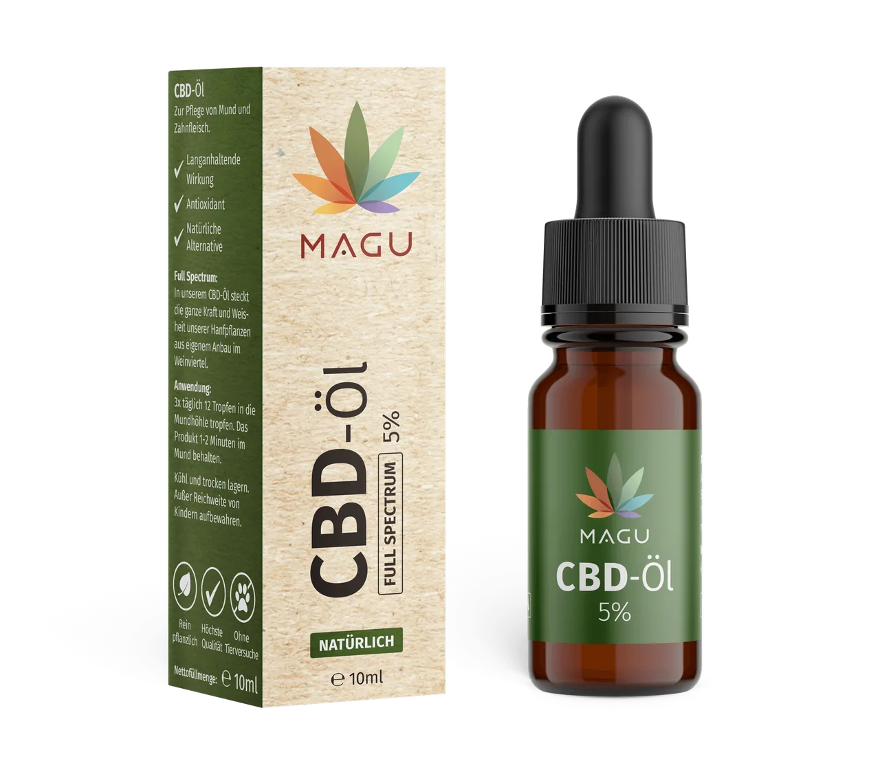CBD Öl 5% Vollspektrum Tropfen im Shop Österreich - Magu Shop
