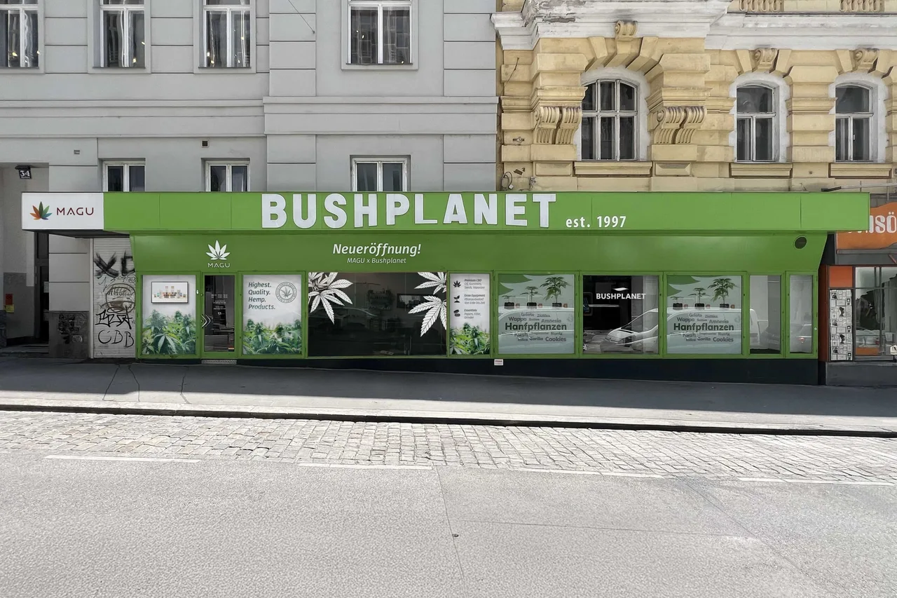 Magu CBD Shop Wien Auslage Esterhazygasse