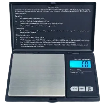 Die kompakte DIPSE M-200 Digitalwaage mit 200g Kapazität und 0,01g Genauigkeit bei MAGU.