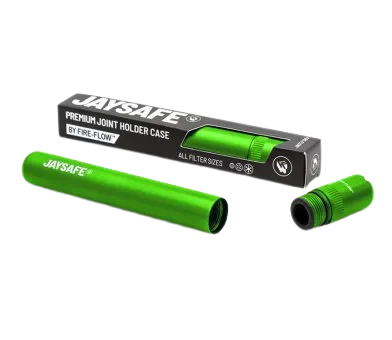 Grüne JaySafe Aluminium Jointhülle aus robustem CNC-gefrästem Aluminium.